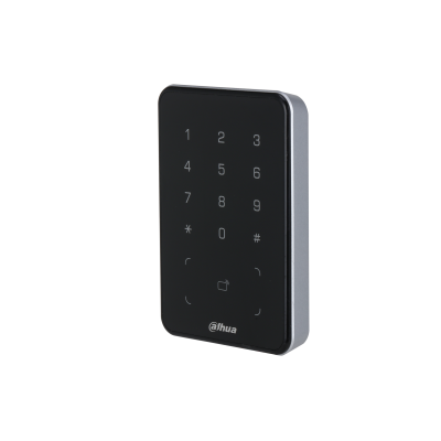 DAHUA--DAHUA ASR2101A-D - Lectora de Tarjetas ID con Teclado para Panel de Control de Acceso/ Uso Exterior/ Soporta Comunicación Wiegand y RS-485/ Modos de desbloqueo: Tarjeta y Codigo/ Alarma Anti-manipulación/ IP66/ Zumbador e Indicador de Aviso/-