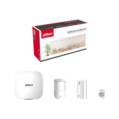 DAHUA--DAHUA DHI-ART-ARC3000H-03-W2 - Kit de Alarma Inalámbrico con Conexión Wifi y Ethernet / Monitoreo por APP / Incluye Panel WiFi Ethernet; Un Sensor de Movimiento; Un Contacto Magnético; Un Control Remoto/ #AlarmasDahua-