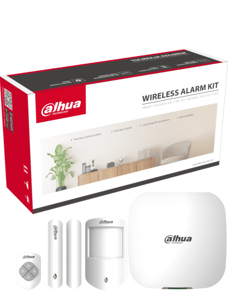 DAHUA--DAHUA DHI-ART-ARC3000H-03-FW2 - Kit Alarma Inalámbrico con Conexión 4G, Wifi, Ethernet/Monitoreo por APP/Incluye Panel Ethernet, WiFi, 3G, 4G (Dual SIM); 1 Sensor de Movimiento; 1 Contacto Magnético; Un Control Remoto/ #AlarmasDahua-