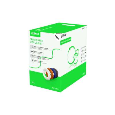 DAHUA--DAHUA PFM922I-5EUN-C - Bobina de Cable UTP Cat5e/ CCA/ 305 Metros/Color Blanco/ Uso Interior/ Cubierta de FR-PVC (ROHS compliant)/-
