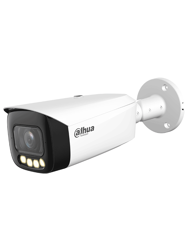 DAHUA--DAHUA IPC-HFW5449T1-ZE-LED - Camara IP Bullet de 4 Megapixeles/ Full Color con Lente Motorizado de 2.7 a 12mm/ IP67/ E&S de Alarma/ Ranura para Micro SD/ Entrada de Micrófono y altavoz integrados/ ePoE-