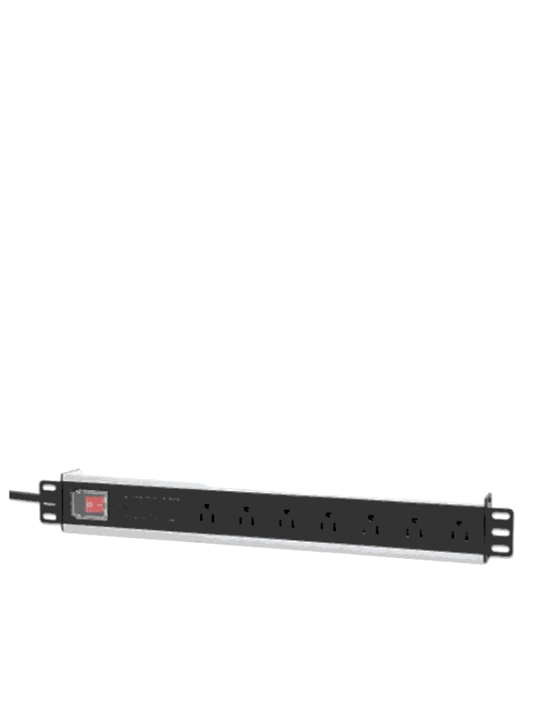 INTELLINET--INTELLINET 207102 - Barra PDU multicontacto de 7 salidas para montaje en 1.5 UR/ 19" / Enchufes Tipo EU (NEMA 5) / Cable de alimentación de 3m / Con protección para Picos y cortos circuitos-