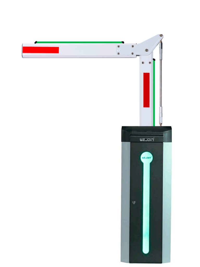 WEJOIN--WEJOIN WJCB120VFIR33D90LED - Barrera Vehicular Derecha con Led / Alto Flujo / Brazo Octagonal Articulado De 3 Metros A 90 Grados con Led / 24VDC / Velocidad 3 Segundos / Dirección Ajustable-