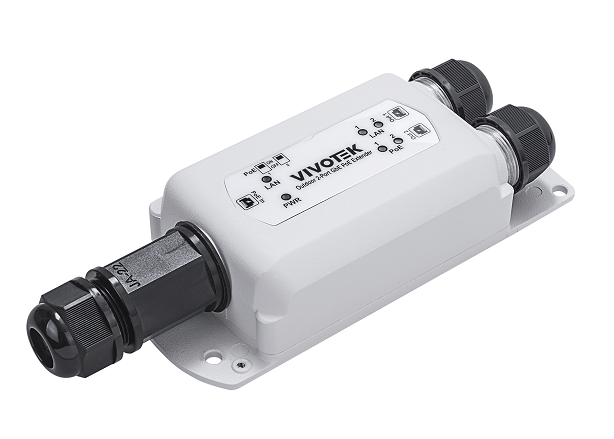 VIVOTEK--VIVOTEK AP-GXC-0250 - Extensor PoE para Exterior, 2 Puertos Gigabit GE, Conexion en cascada hasta 300 Mts, Salida PoE hasta 68W, IP67, IK10-