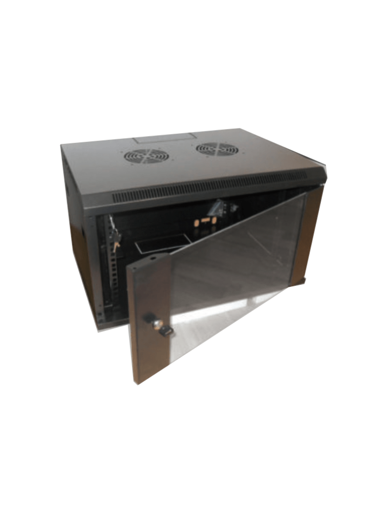 SBE TECH--SBE TECH SBE-GNLPAR19X4UR Gabinete de pared 4UR/ 600mm de ancho/ 450 mm de profundidad Puerta delantera de cristal templado/ Cerradura y llaves-
