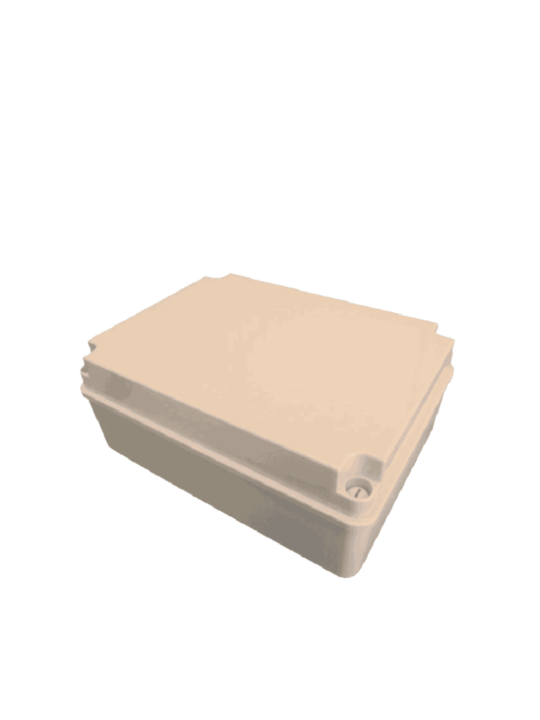 SBE TECH--SBETECH OP403016 - Gabinete plastico de tapa opaca / Para uso exterior IP65 / Color gris / Construido en material autoextinguible UL94V0 / ABS / Abisagrado con chapa y llave plástica-