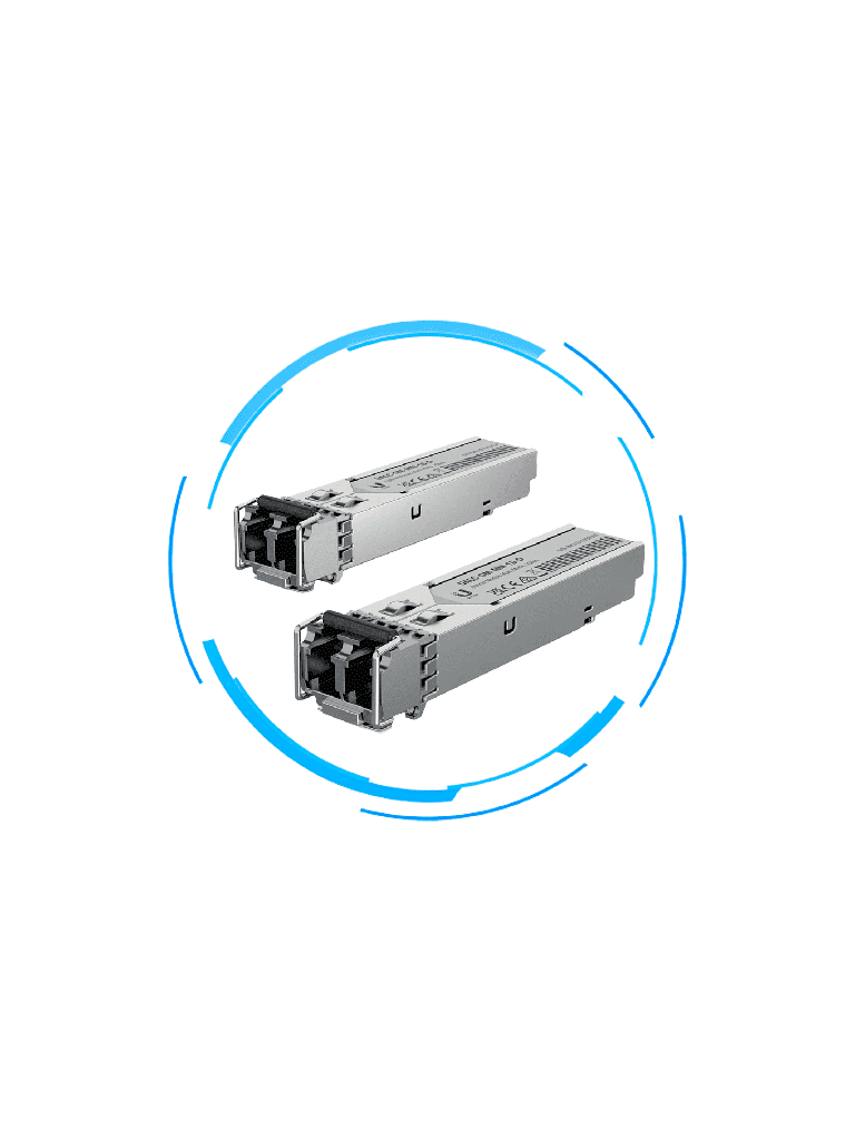 UBIQUITI--Ubiquiti UACC-OM-MM-1G-D-2- UFiber Módulo SFP 1.25G/ Transceptor MiniGibic MultiModo 1.25 Gbps/ Distancia  de conexión hasta 550m/ Conectores LC/ paquete de 2 piezas-