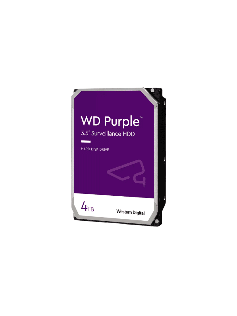 WESTERN DIGITAL--WESTERN DIGITAL WD43PURZ -  Disco Duro de 4TB Purple/ Especial para Videovigilancia/ Trabajo 24/7/ Interface: Sata 6 Gb/s/ Hasta 64 Cámaras/ Hasta 16 Bahías de Discos Duros/ 180Mb/S /3 Años de Garantía-