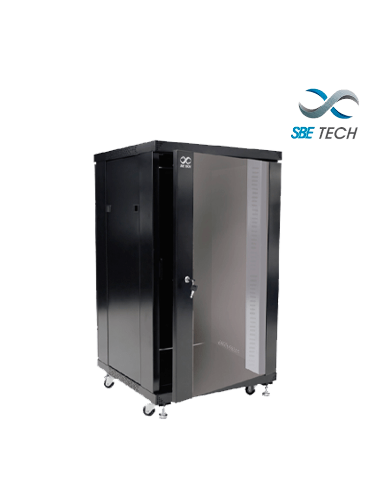 SBE TECH--SBETECH  GNL20URP600PC Gabinete de piso de 20UR de alto con puerta de cristal.-