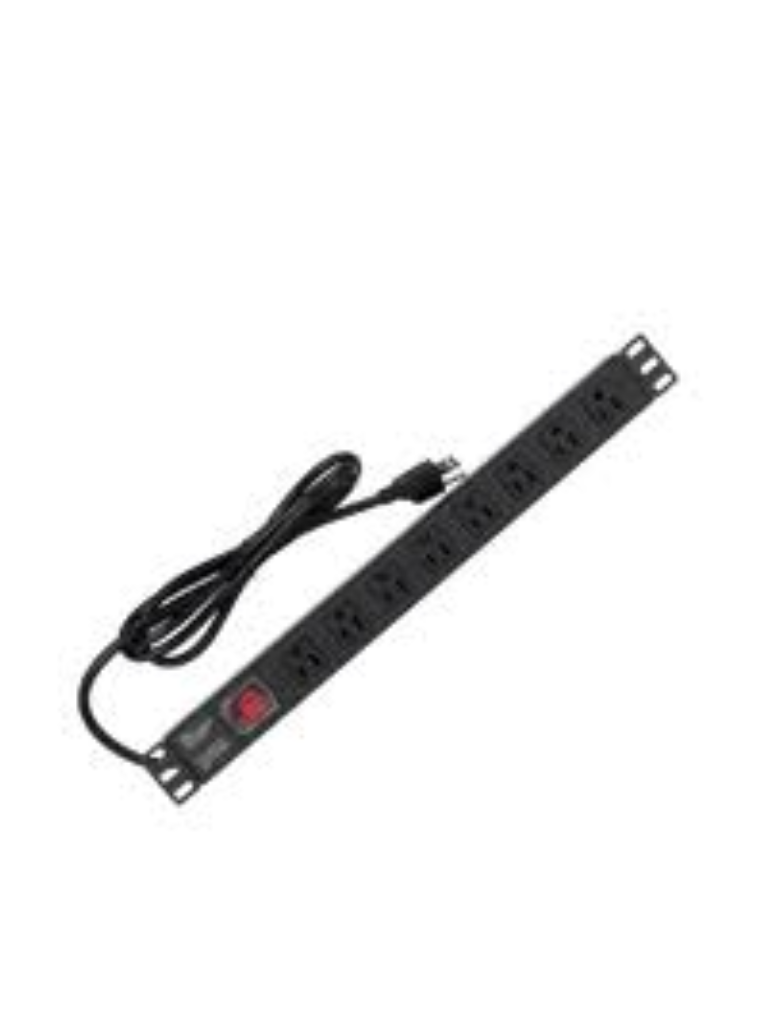 SAXXON--SAXXON SXPDU8P10A - Barra de 8 contactos individuales / 10A / Protección contra rayos / Aleación de aluminio-