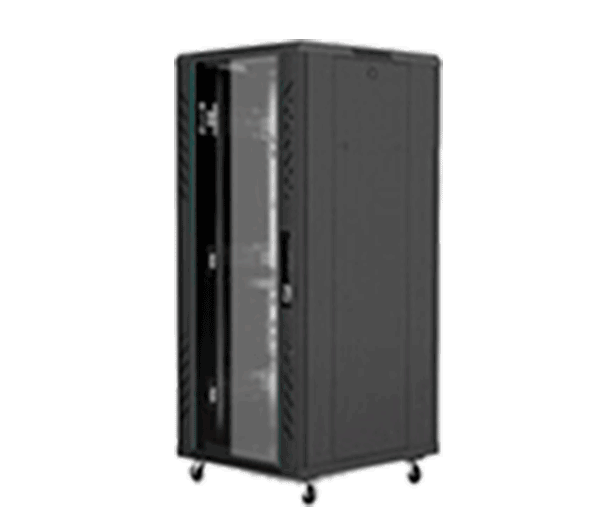 SAXXON--SAXXON SXR18U6618S - Gabinete color Negro  / 18UR / 19 Pulgadas / 1 Ventilador / Puerta delantera de malla de vidrio templado / Ancho 600 mm x profundidad 600 mm x alto 1000 mm-