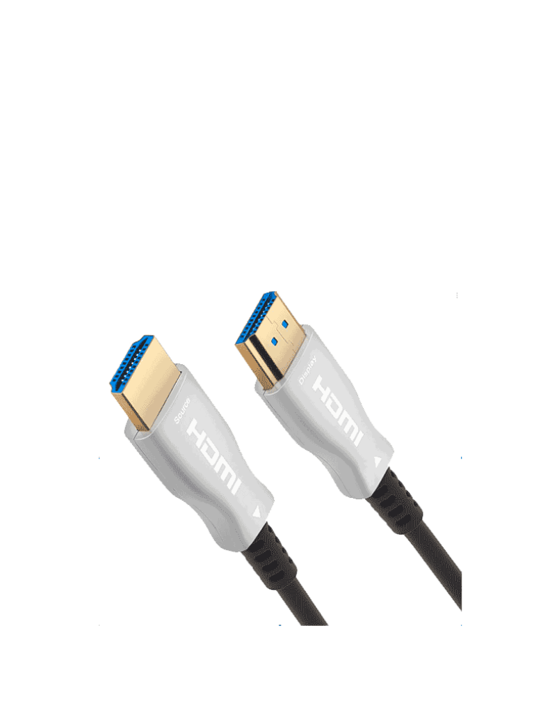 SAXXON--SAXXON SX20HDFO47 Cable HDMI de 20 Metros por Fibra Óptica 4K@60Hz / Fibra 4 hilos + 7 hilos cobre estañado / Compatible con HDMI 2.0 / Alta velocidad 18 Gbps / 3D / HDR / Caja de Aleación de Zinc / Premium-