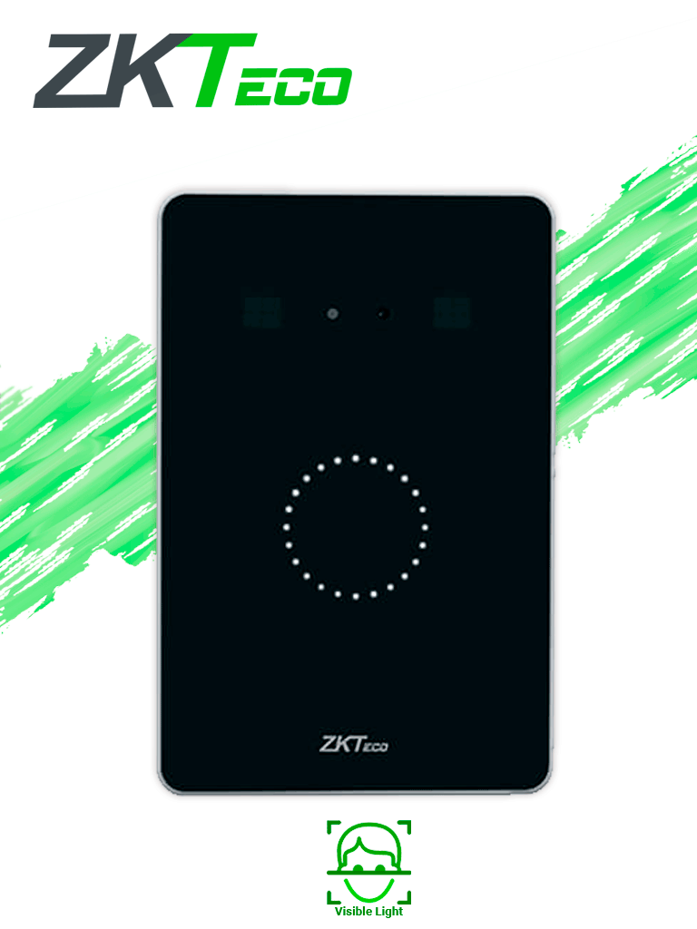 ZKTECO--ZKTECO KF1200 - Lector Wiegand de reconocimiento facial / 1500 Rostros / 100,000 Registros / TCP/IP / Wiegand /  Visible Light / Requiere panel de control de Acceso ZK-