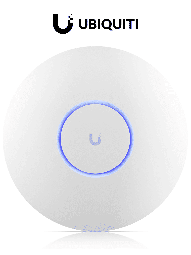UBIQUITI--UBIQUITI U7-PRO- AP WIFI 7 con frecuencia de 6GHZ libre de interferencia , Montaje en techo , 1 Puerto RJ45 de 2.5 GbE , 5765 Mbps en 6Ghz , Alimentación por POE 802.3at , 300 usuarios.-