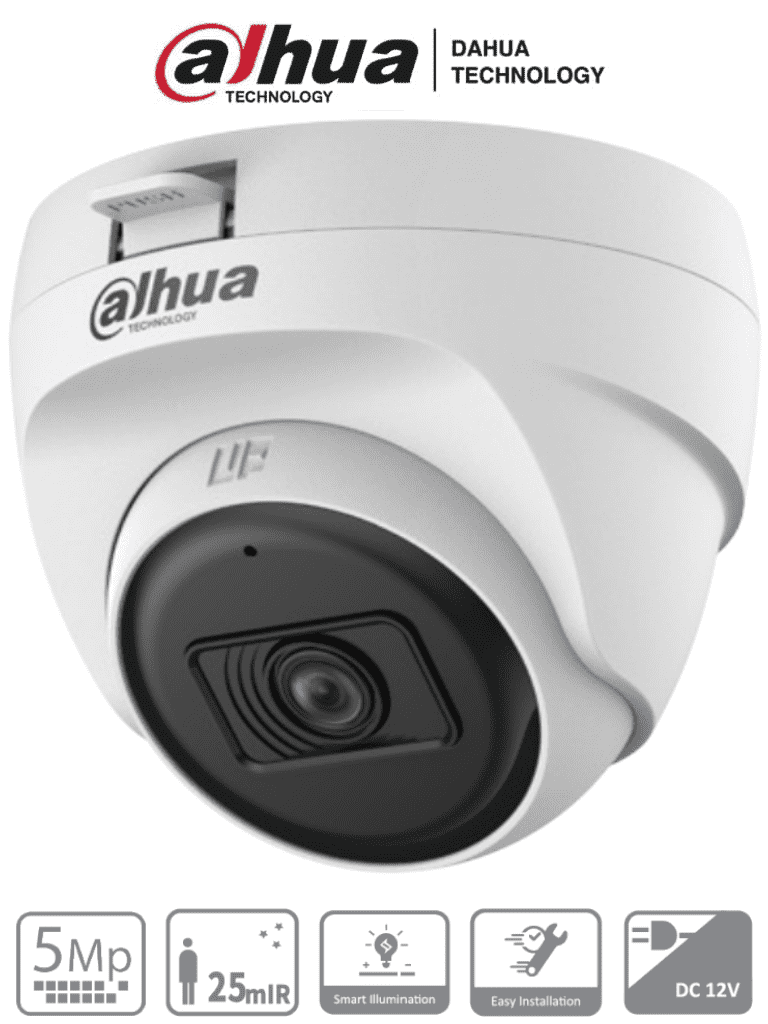 DAHUA--DAHUA HAC-T1A51N-U-28-S2 - Cámara Domo de 5 Megapixeles/ Lente de 2.8mm/ 106 Grados de Apertura/ IR de 25 Mts/ Uso Interior/ Soporta HDCVI/AHD/TVI y CBVS/ #LoNuevo-