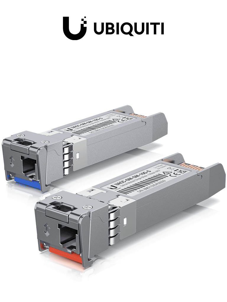 UBIQUITI--Ubiquiti UACC-OM-SM-10G-S-2 - Módulo SFP monomodo con transceptor mini GBIC, velocidad de hasta 10Gbps y conector tipo LC. Alcance de hasta 10km.-