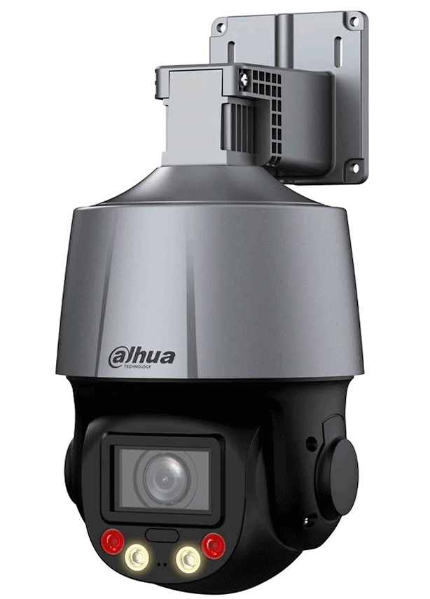 DAHUA--DAHUA DH-SD3C205DB-GNY-A-PV - Cámara IP PTZ de 2 Megapixeles/ 5x de Zoom Óptico/ WizSense/ Dual Light/ IR de 50 Mts/ Micrófono y Altavoz Integrado/ Audio 2 Vías/ Protección Perimetral/ Disuasión Activa/ 1 Led de Luz Blanca/ IP66/ PoE/-