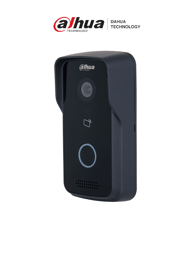DAHUA--DAHUA DHI-VTO2111D-P-S3 - Frente de Calle de Videoportero IP/ Alámbrico/   Angulo Visión 107 Grados con WDR / Soporta Apertura de Puerta por APP, Tarjeta y desde Monitor/ Uso Exterior IP65/ PoE/ Soporta Hasta 10 Monitores/ #LoNuevo-