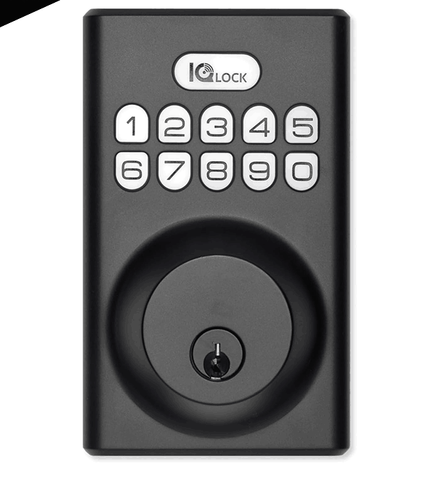 QOLSYS--QOLSYS IQDLK-PGK-MB Cerradura con botón pulsador - Cerradura Inteligente PowerG, color negro mate ( Matted Black ) #TECNOWEEN #TW5 #CINE-