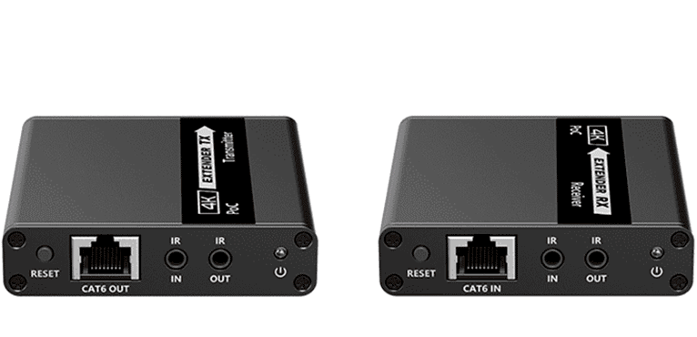 SAXXON--SAXXON LKV223P - Kit extensor de video HDMI/ Resolucion 4K/ 60 Hz/ Hasta 70 metros con Cat6/ 6A/ 7 Cero latencia/ Loop HDMI/ Soporta HDR/ Infra rojo de 2 Vias/ Salida de audio/ Se energiza solo el transmisor-