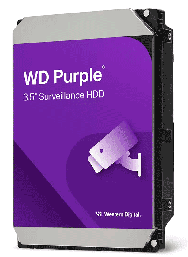 WESTERN DIGITAL--WESTERN DIGITAL WD102PURP -  Disco Duro de 10TB Purple PRO/ Especial para Videovigilancia con IA/ Tecnología IA AllFrame/ Interface: Sata 6 Gb/s / Cache 512 M / Hasta 64 Cámaras/ 32 Secuencias de IA para Análisis de Aprendizaje Profundo-