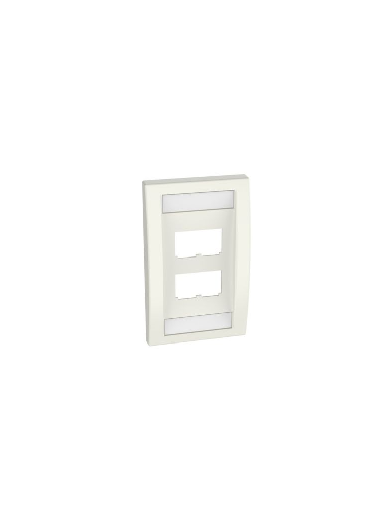 PANDUIT--PANDUIT CFPE4IWY - Placa de pared Vertical  / 4 Puertos /Mini-com / Blanco hueso / Con espacio para etiquetas-