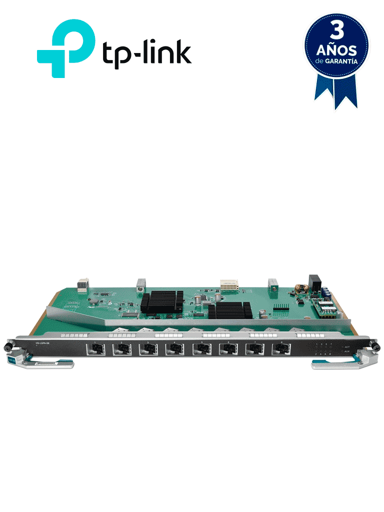 TP-LINK--TP-LINK DS-LGPA-08 -  Tarjeta de Servicio 8 Puertos GPON para OLT DSP8000X2 , Spliteo de 1:128 , Conexión de Hasta 1024 Clientes , Distancias de Hasta 20 Km , Intercambio en caliente, Gestión Centralizada DPMS-