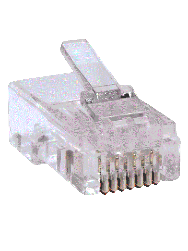OEM--TCE  LN-NET-RJCAT6-30u - Bote con 100 Plugs Pass through RJ45 Cat6 sin blindaje, chapado de oro a 30 micras-