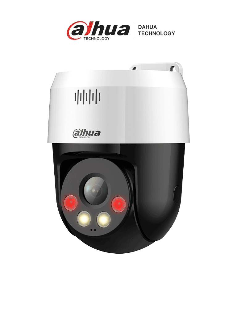 DAHUA--DAHUA DH-SD2A300NB-GNY-A-PV-0400 - Cámara IP PT de 3 MP con Full Color y Disuasión Activa, iluminador dual inteligente, lente fijo, alcance de 30m con IR y luz visible, audio bidireccional, protección IP66, PoE y ranura para microSD./#LoNuevo-