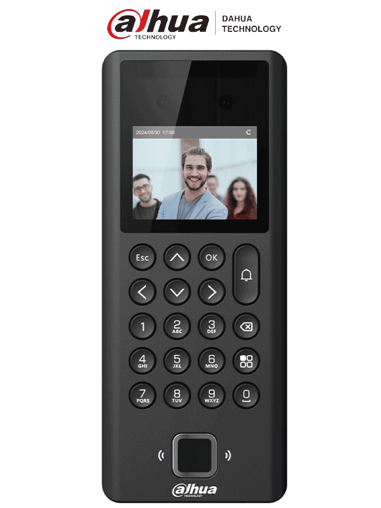 DAHUA--DAHUA ASI3204E - Control de acceso y Asistencia con reconocimiento facial con pantalla de 2.4", soporte para 1,000 usuarios y contraseñas asi como  3,000 tarjetas Mifare y huellas, 50 administradores y 100,000 registros con 99.99% de Presición/ #LoNuevo #-