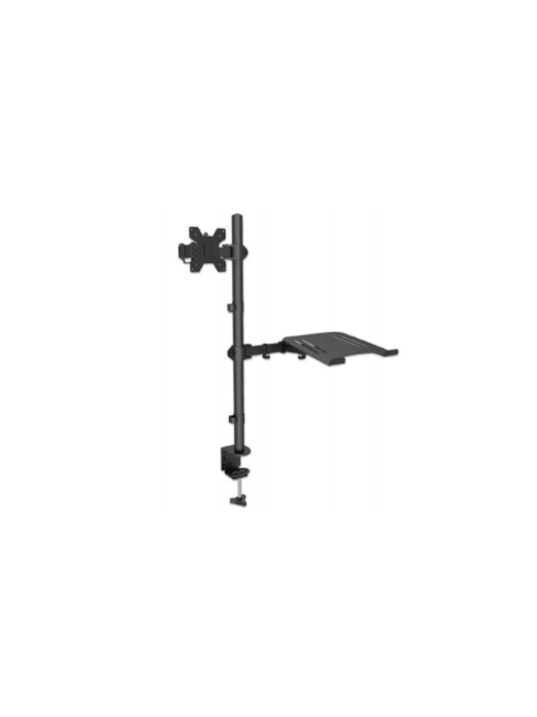 OEM--TCE LMG25-NB - Soporte de Escritorio Combinado / Brazo para monitor y soporte para laptop / Monitores de 13" a 32" y 8Kg / Laptop de 10" a 17" y 8Kg / Ajustes de altura, inclinación, giro y rotación#OEM03-