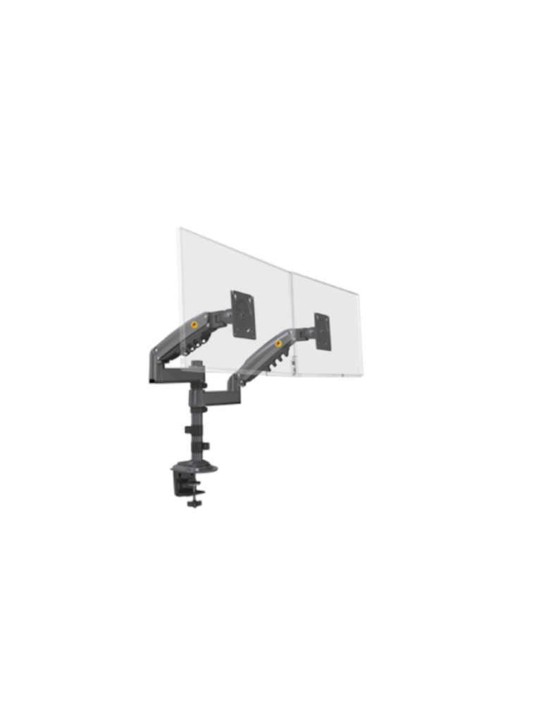 OEM--TCE H180  - Soporte de Escritorio Articulado para 2 monitores de 17 a 27" / Soporta hasta 19kg por monitor / Vesa 75 x 75 / 100 x 100 / Acero / Rotación: 360#OEM03-