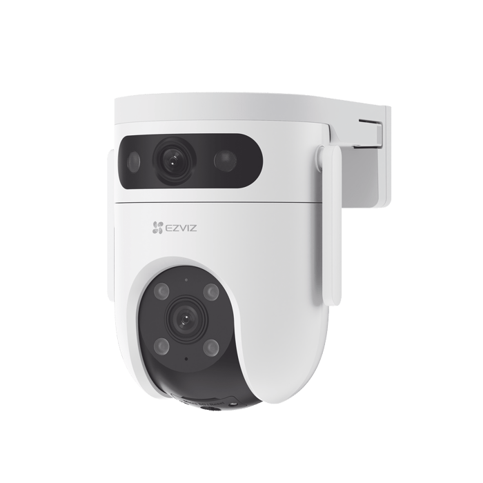EZVIZ--EZVIZ CS-H9C/10MP | Cámara PT Doble Lente / 10 MP (5MP+5MP) / IA Detección Humana y Vehículo / Visión Nocturna a Color / Sirena y Luz Estroboscópica / Vista Simultánea de Cámara PT y Cámara Fija / IP65 / Audio-
