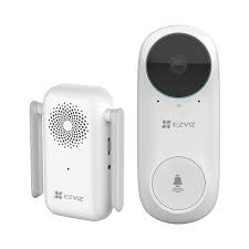 Ezviz--EZVIZ Timbre CS-DB2KIT| Cámara Wi-Fi (Doorbell) de Batería Recargable / Libre de Cables / Uso Exterior Con Protección (IP65) / Cámara 3 Megapíxel / Llamada a la App / Incluye Timbre Para Interior Con Timbres Seleccionables / Ranura-