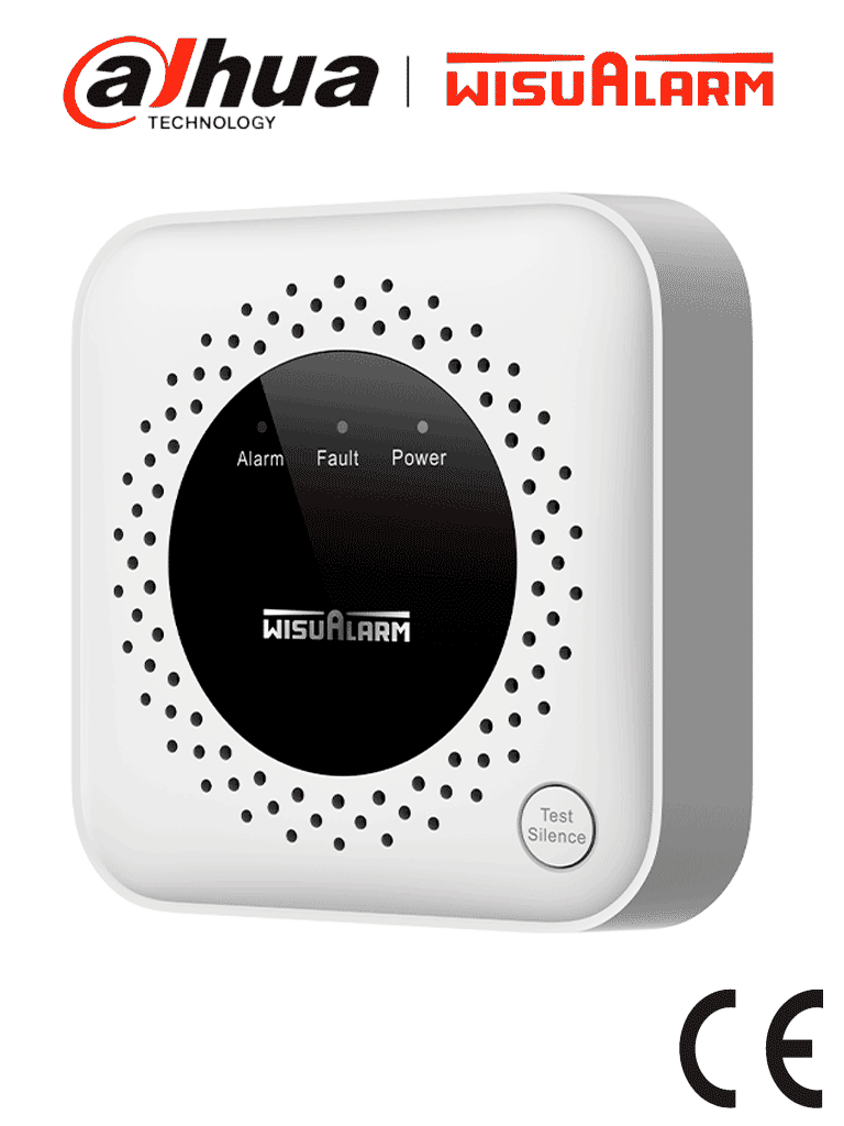 DAHUA--DAHUA WISUALARM DHI-HY-GB40A -Detector de gas propano (C₃H₈) autónomo, sensor de gas catalítico, salida de relevador, salida de válvula, detección de temperatura ambiente, alarma de 70 dB, LED indicadores, certificación CE, #LoNuevo #Wisualarm-