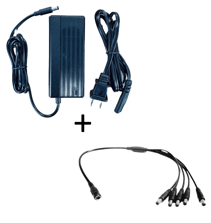 SAXXON--SAXXON KA3602SXF55PAQDIV5 - Fuente de Poder Regulada 12VCD 3Amper + 1 Divisor de Energía 5 Conectores macho-