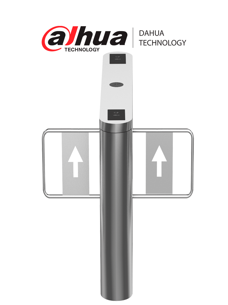 DAHUA--DAHUA ASGB521H-D - Swing Barrier Media para exterior/ 1 Carril/ Motor Electrico CD/ Acero Inoxidable/ Puerto RS232/ Soporta Conteo de Entrada y Salida/ 20personas x minuto/ Entrada de Alarma de Incendio para desbloqueo/-