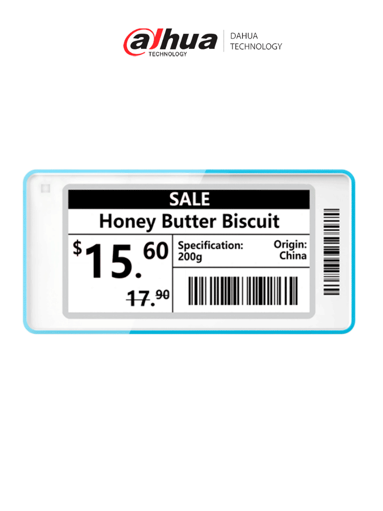 DAHUA--DAHUA DHI-ESL-E026C-NF - Etiqueta electrónica con comunicación Bluetooth, una interfaz interactiva y soporte para 256 colores con indicadores LED, ideal para gestión eficiente en comercios.-