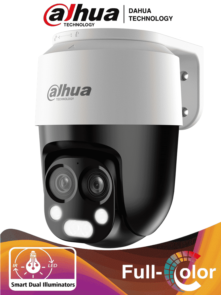 DAHUA--DAHUA HAC-PT1200B-IL-A-E2Z - Cámara PT Dual de 2 Megapíxeles/ 6x Zoom Hibrido 2 Lentes/ Lentes de 2.8mm y 6mm/ Angulo de 109 y 47.2 mm/ Iluminador Dual Inteligente 50 Mts/ Micrófono Integrado/ Super Adapt/ IP66/ #LoNuevo-