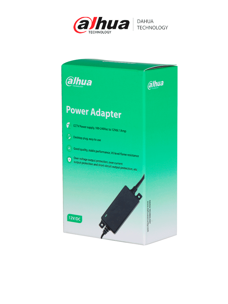 DAHUA--DAHUA DH-PFM325D-1210US - Fuente de Poder Regulada de 12 Vcc 1 Amper. Ideal para cámaras de CCTV, con protección térmica avanzada y LED indicador de funcionamiento, garantiza un rendimiento estable y seguro.-