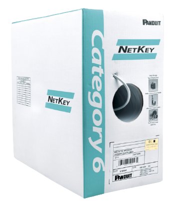PANDUIT--PANDUIT NUC6C04IG-FE Bobina de Cable UTP 305 m. de Cobre, NetKey, Reelex, Gris, Categoría 6 (24 AWG), 1000Mbps, PVC (CM), de 4 pares-