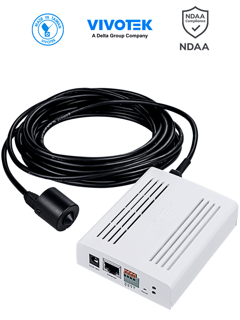 VIVOTEK--VIVOTEK CU9183-H - Lente cilindrico tipo Fisheye, 5 Megapixeles, WDR PRO, Lente fijo 1.22mm, Cable de 5 metros-