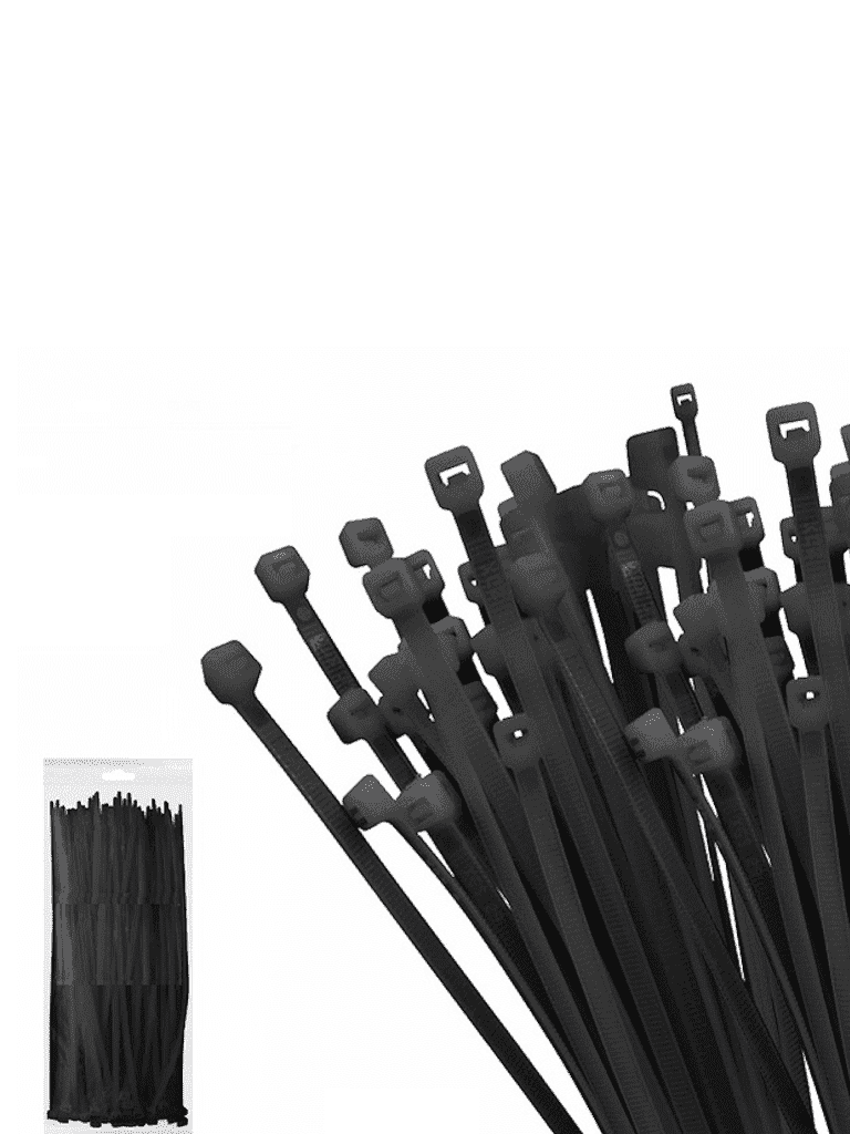 OEM--TCE LMG-SZS5X300N - Cincho de Nylon Color Negro, Bolsa con 100 piezas, Medida 4.6mm Ancho X 300mm Largo, Certificación UL 94V-2-