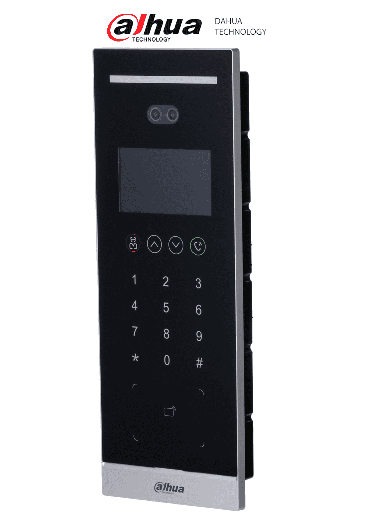 DAHUA--DAHUA DHI-VTO6531H-S2 - Frente de calle departamental IP con reconocimiento facial / Pantalla LCD de 4.3" / Cámara de 2MP HD / 40,000 usuarios / 20,000 rostros / 20,000 tarjetas IC  / Salida de 12V 500mA-