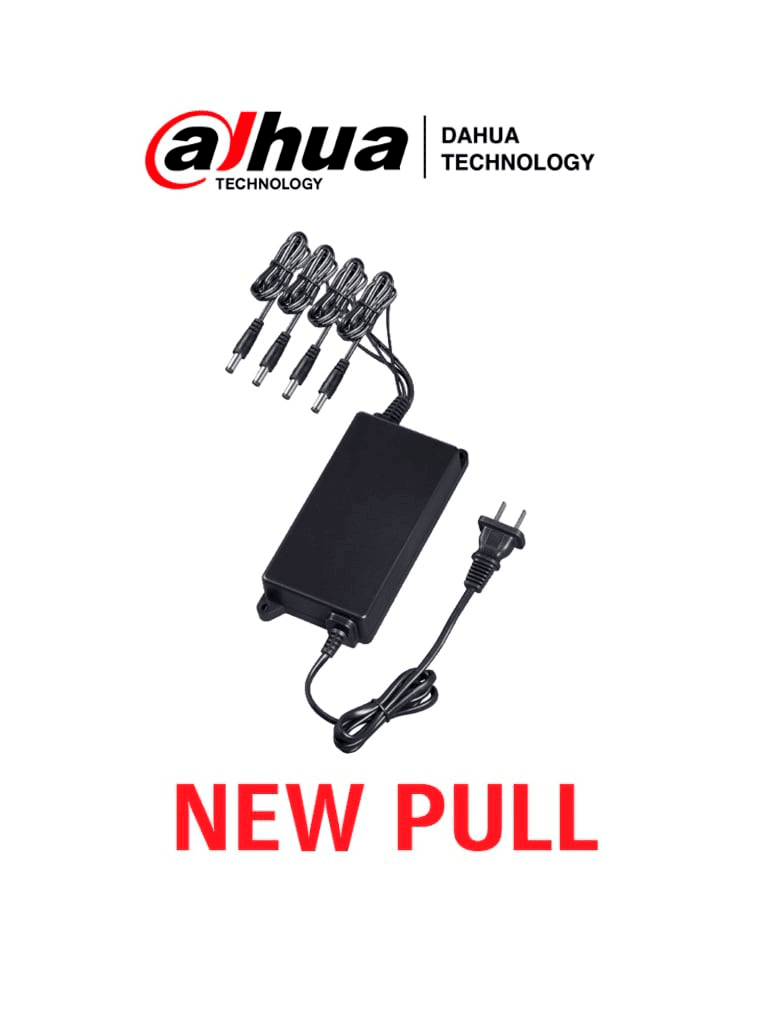 DAHUA--DAHUA FUENTE KIT2NEWPULL - Fuente de Poder de poder de 2 Ampers con Distribuidor de 4 Canales/ 4 Cables con conector de Energía/-
