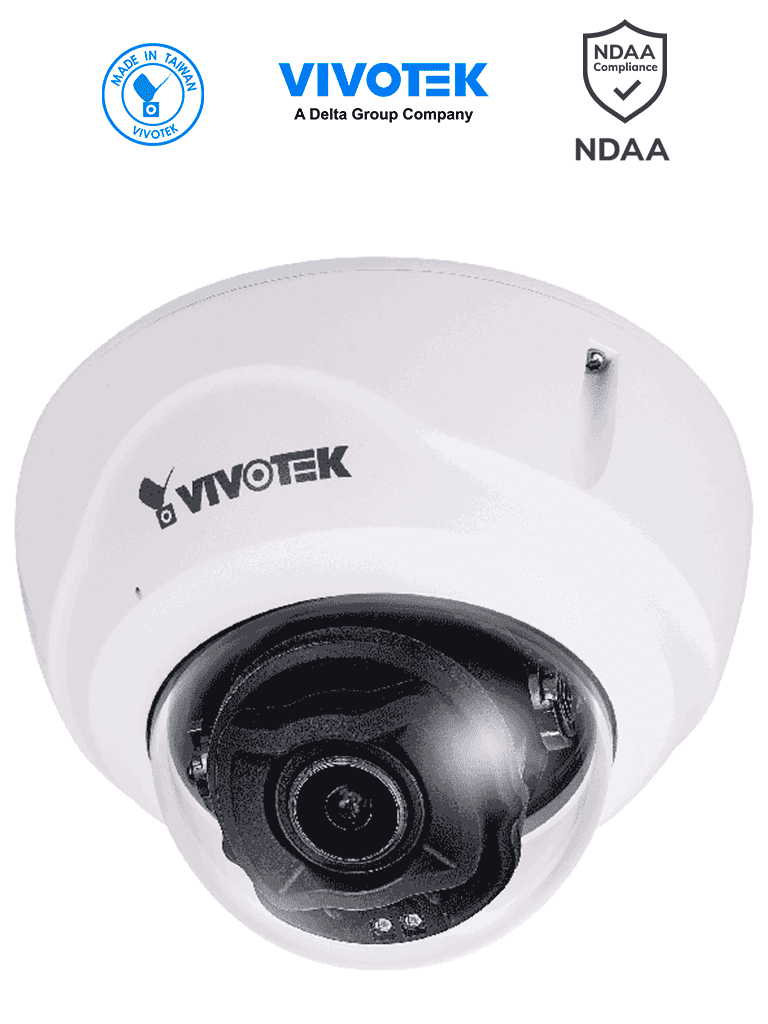 VIVOTEK--VIVOTEK FD9387-FR-v2 - Cámara IP domo exterior antivandálica 5 MP, reconocimiento facial integrado, lente varifocal motorizado 2.7-13.5mm, WDR Pro, Smart IR II 50m, ciberseguridad Trend Micro, protección IP67/IK10 #TM-