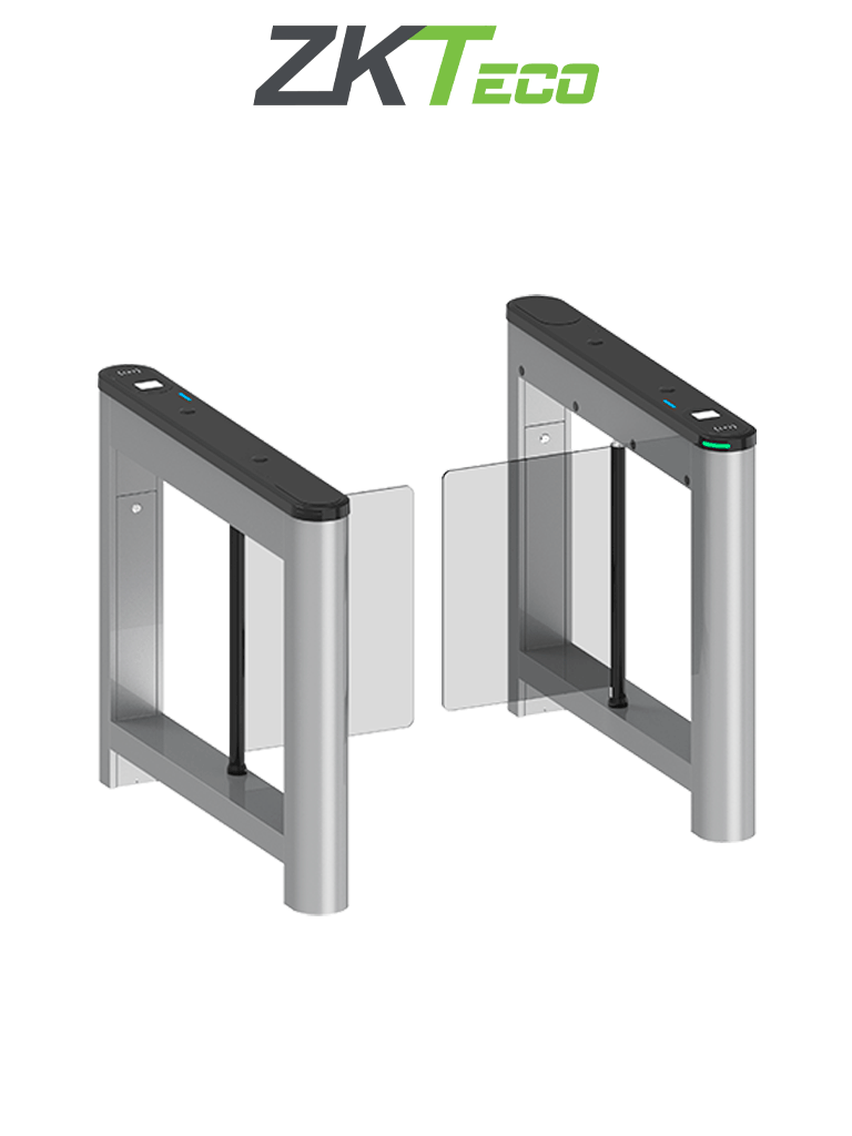 ZKTECO--ZKTECO SATURNS1000 - Barrera Peatonal Tipo Swing Bidireccional / Equipada con un motor DC brushless / Hasta 3 millones de ciclos / Acero SPCC laminado en frío / Vidrio templado 2.5D #NEWZK1-