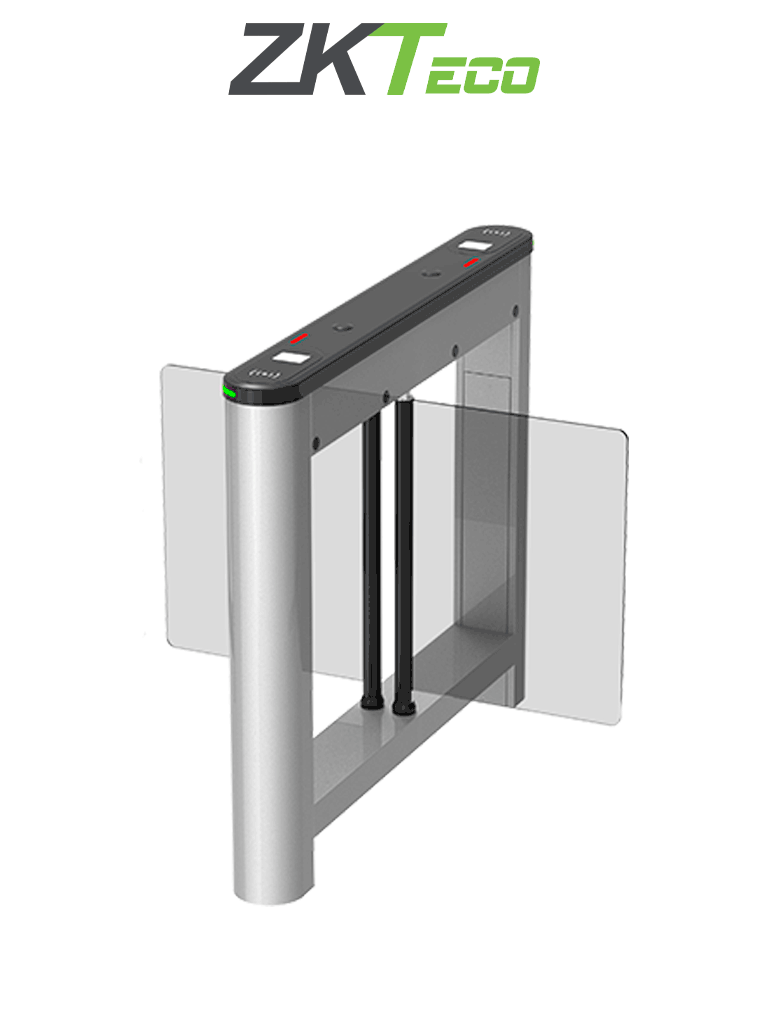 ZKTECO--ZKTECO SATURNS1200 - Barrera Peatonal Central Abatible / Acero SPCC laminado en frío / Hasta 3 millones de ciclos / Vidrio templado 2.5D / Requiere barrera Saturn-S1000 #NEWZK1-