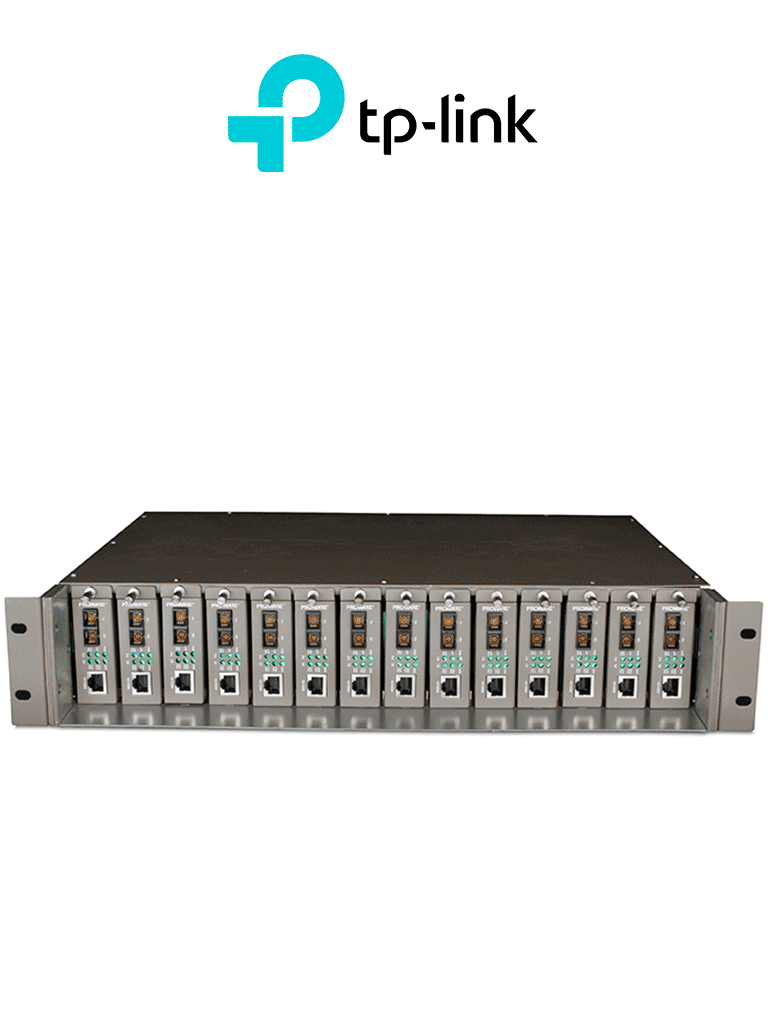 TP-LINK--TP-LINK - TL-MC1400 - Chasis 14 bahías para 14 convertidores de medios-