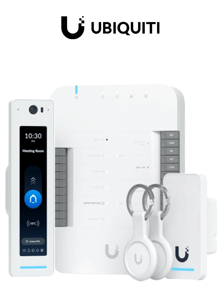 UBIQUITI--UBIQUITI UA-G2-SK-PRO - Kit de control de acceso profesional UniFi para 1 puerta, Entrada y Salida, Incluye: 1 x UA-Hub, 1 x Lector G2 Reader Pro, 1 x Lector G2 Reader, 2 x Llaveros de bolsillo NFC #DA-